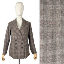 Load image into Gallery viewer, Original 1930’s Henry Page of Aylsham Ltd Brown Check Wool Double Breasted Jacket - Bust 36 38
