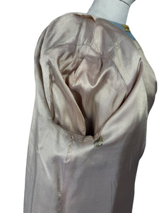 Original 1940's Wool Jacket in Soft Blue with Studded Cuffs and Pockets - Bust 36 38