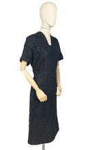 Load image into Gallery viewer, Original 1950&#39;s Marldena Model Little Black Lace Cocktail Dress with Beading - Bust 40 42 *

