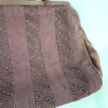 Load image into Gallery viewer, Original 1930's or 1940's Burgundy Crepe Handbag and Coin Purse with Corde Style Detailing *
