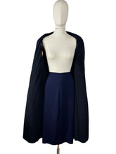 Load image into Gallery viewer, Original 1940&#39;s Navy Blue Medium Weight Wool Coat with Soutache Detail - Bust 38 40
