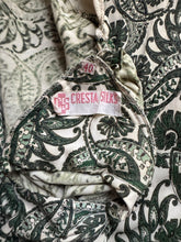 Load image into Gallery viewer, Original 1940's CRESTA SILKS Green and White Rayon Jersey Day Dress - Bust 38
