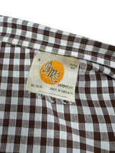 Load image into Gallery viewer, Vintage White and Brown Gingham Day Dress with Large Patch Pocket - Bust 37 38
