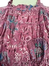 Load image into Gallery viewer, Original Late 1930's or Early 1940's Pretty Pink Cold Rayon Floral Day Dress - Bust 34 36 *
