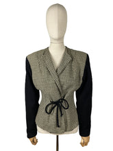 Load image into Gallery viewer, Original 1940’s Gimbel Brothers Black and White Check Jacket - Bust 36 38
