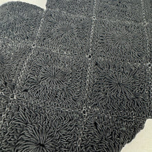 Load image into Gallery viewer, Original 1940's Black Crochet Clutch Bag with Large Clear Lucite Zip Pull *
