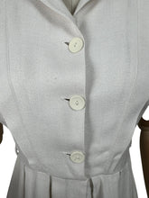 Load image into Gallery viewer, Original 1940&#39;s Ivory Crepe Day Dress - Perfect Summer Dress - Bust 36 *
