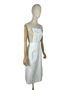 Vintage White Cotton Nurses Uniform Apron - No.2