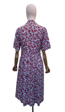 Load image into Gallery viewer, Original 1940's Novelty Print Day Dress with Bow Print in Red, Black and Grey - Bust 34
