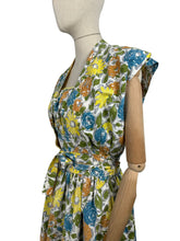 Load image into Gallery viewer, Original 1950&#39;s Floral Cotton Belted Summer Dress with Matching Bolero - Bust 34 35 36 *
