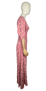 Vintage 1970's Does 1930's EGO Full Length Evening Dress with - Bust 32