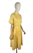Load image into Gallery viewer, Original 1950's White and Yellow Gingham Cotton Dress - Bust 40 *

