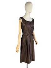 Load image into Gallery viewer, Original 1950's Brown Sleeveless Wiggle Dress by Peggy Page - Bust 36
