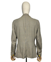 Load image into Gallery viewer, RESERVED FOR KELLY - DO NOT BUY Original 1940&#39;s Grey and Yellow Check Jacket with Fabulous Pocket Detail by Brenner Sports - Bust 38
