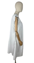 Load image into Gallery viewer, Antique Edwardian Crisp White Cotton Shift with Broderie Anglaise and Peach Ribbon Trim
