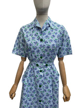 Load image into Gallery viewer, RESERVED - DO NOT BUY Original 1940’s Berry Print Belted Chore Dress with Pockets - Bust 38
