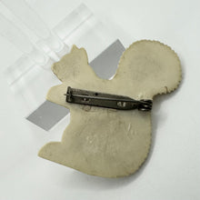 Load image into Gallery viewer, Charming Original 1940’s 1950&#39;s Cream Plastic Squirrel Brooch
