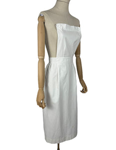 Vintage White Cotton Nurses Uniform Apron - No.3