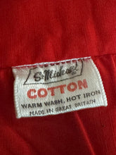 Load image into Gallery viewer, Wonderfully Vibrant St Michael Cotton Apron - Red with Bold Poppy, Daisy and Cornflower Print
