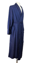Load image into Gallery viewer, Original Men&#39;s 1940&#39;s 1950&#39;s Blue, Red and Cream Geometric Print Cotton Dressing Gown - Chest 44
