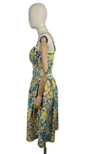 Load image into Gallery viewer, Original 1950&#39;s Floral Cotton Belted Summer Dress with Matching Bolero - Bust 34 35 36 *
