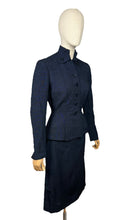 Load image into Gallery viewer, Original 1940&#39;s Black and Blue Wool Suit by Styled by Swansdown New York - Bust 34
