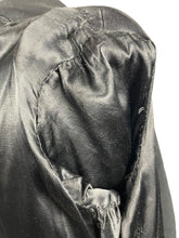 Load image into Gallery viewer, Original 1940’s Black Wool Double Breasted Coat with Velvet Appliqué Detail - Bust 42 44 46 *
