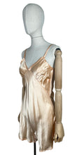 Load image into Gallery viewer, Original 1940’s CC41 Peach Coloured Satin Step In with Embroidery - Bust 34” *
