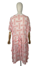 Load image into Gallery viewer, Original 1920's Volup Fine Cotton Lawn Two Tone Pink Floral Day Dress with Ruffles - Bust 46 *
