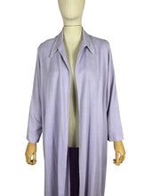Load image into Gallery viewer, Original 1950's Lilac Linen Edge to Edge Summer Coat - Bust 40 42 44 46

