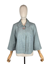 Load image into Gallery viewer, Original 1950's Lightweight Wool Cropped Jacket in Pale Grey - Bust 38 40
