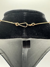 Load image into Gallery viewer, Antique Edwardian Amber Coloured Glass Necklace with Double Droplet
