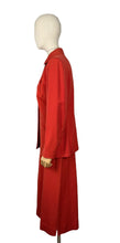 Load image into Gallery viewer, Original 1940&#39;s Lightweight Red Wool Suit by Strauss-Hirshberg&#39;s - Bust 40
