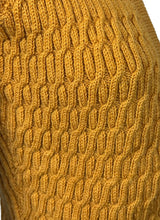 Load image into Gallery viewer, Original 1940&#39;s Pure Wool Cable Knit Waistcoat in Mustard - Bust 34 36
