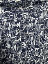 Load image into Gallery viewer, Original 1940's Volup Dress and Jacket Set in White and Navy Blue with Original Belt - Bust 44 46
