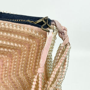 Original 1940's Clear and Pastel Pink Telephone Cord Handbag