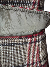 Load image into Gallery viewer, 1970’s Red, Brown and Cream Check Hacking Jacket - Bust 33 34
