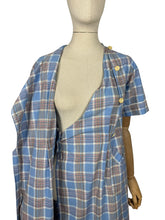 Load image into Gallery viewer, Original Early 1930&#39;s Blue, White, Red and Yellow Cotton Chore Dress - Bust 34 36
