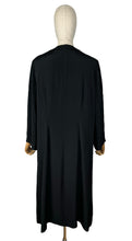 Load image into Gallery viewer, Original Volup 1950’s Does 1930&#39;s Edge to Edge Black Crepe Coat by Roy Barra - Bust 42
