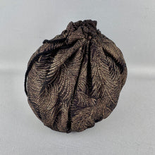 Load image into Gallery viewer, Original 1930&#39;s Black and Gold Lame Drawstring Bag - Pretty Evening Bag
