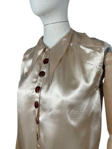 Original 1930’s 1940’s Dickie Blouse with Spearpoint Collar - Bust 34 *