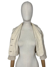 Load image into Gallery viewer, Original 1950&#39;s Oatmeal Wool Cropped Jacket by Richard Shop - Bust 32 34
