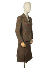 Load image into Gallery viewer, Original 1930&#39;s Single Breasted Walking Suit in Brown, Red, Green, Blue and Mustard Tweed - Bust 38
