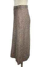 Load image into Gallery viewer, Original 1940&#39;s Brown and White Tweed Pleated Skirt with Pocket - Waist 26&quot;
