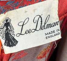 Load image into Gallery viewer, Original 1950&#39;s Flame Red Evening Dress by Lee Delman - Bust 38 39
