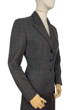 Load image into Gallery viewer, Original 1940&#39;s Jolly &amp; Son Limited Tweed Wool Suit in Black, Green and Rust Check - Bust 36 37
