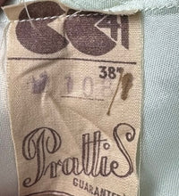 Load image into Gallery viewer, Original 1940’s CC41 Ice Blue Rayon Embroidered Slip by Prattis - Bust 34 36 *
