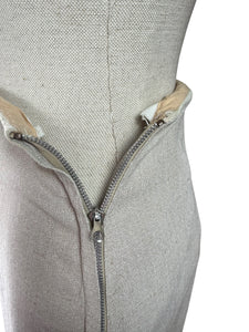 Original 1940's or 1950's Moygashel Linen Summer Suit with Beading and Soutache - Bust 34 35 *