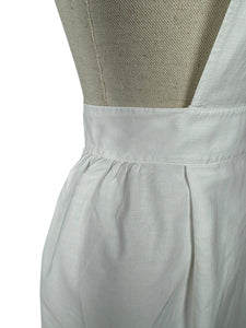 Vintage White Cotton Nurses Uniform Apron - No.3