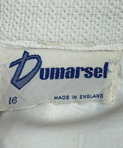 Original 1950's 1960's Dumarsel White Waffle Texture Edge to Edge Coat - Bust 40 42 44 46